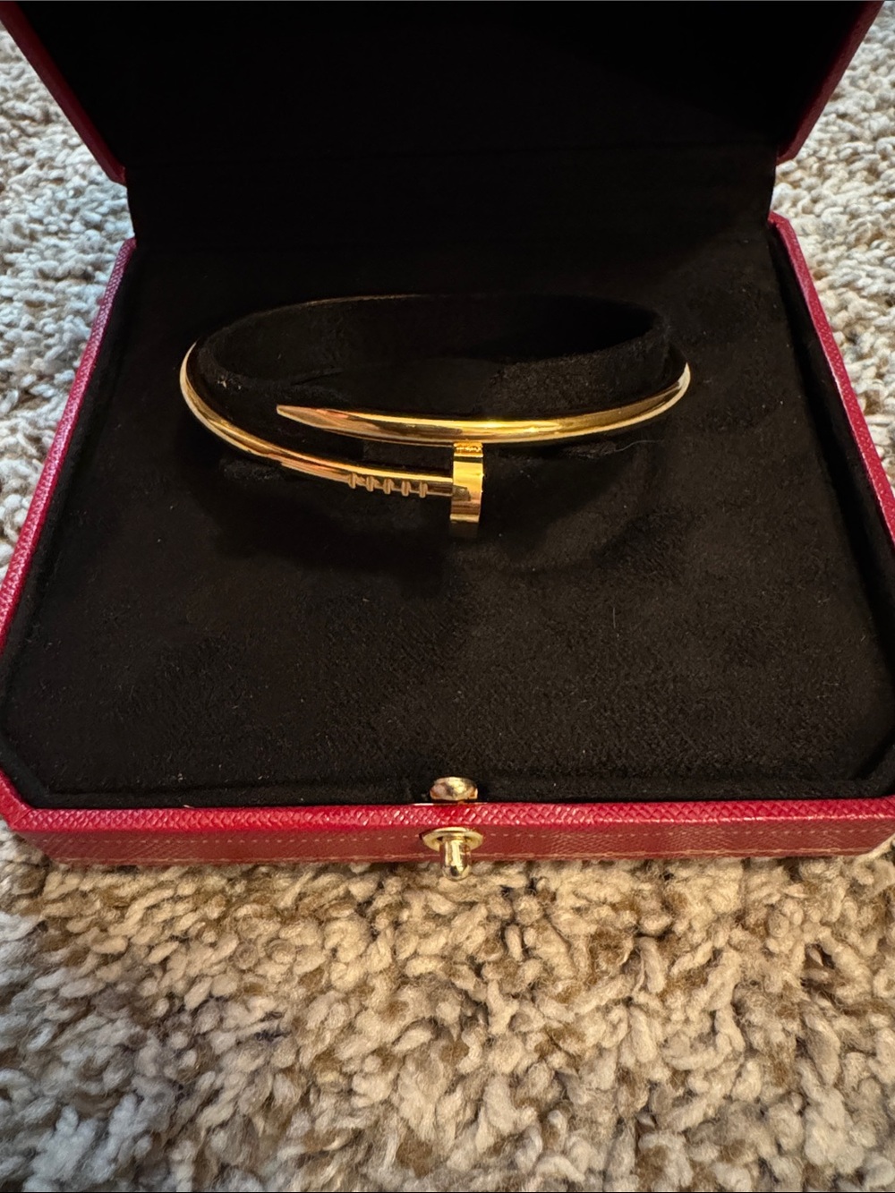 Gold Plated Nail Bracelet